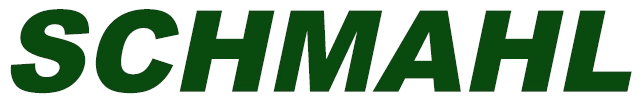 Logo von SCHMAHL mit dem Schriftzug „SCHMAHL“ in dunkelgrünen, fett gedruckten und leicht kursiven Großbuchstaben. | Logo of SCHMAHL featuring the word “SCHMAHL” in dark green, bold, slightly italicized uppercase letters.